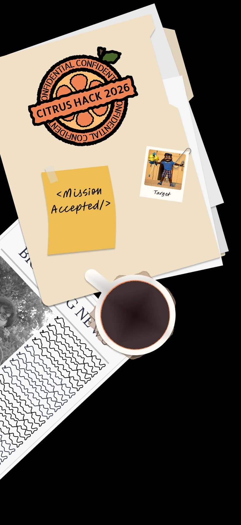 Folder Coffee Newspaper